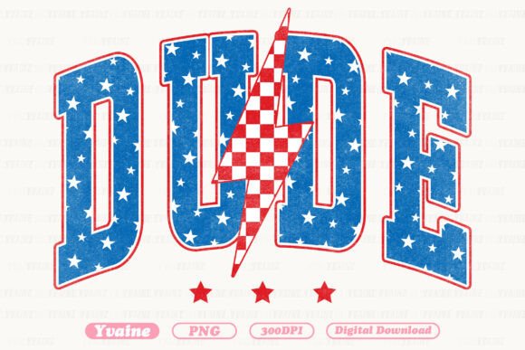 4th of July PNG Dude Patriotic Varsity: A Bold Design Asset