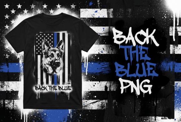 Back the Blue Police K9 American: A Graphic with Purpose