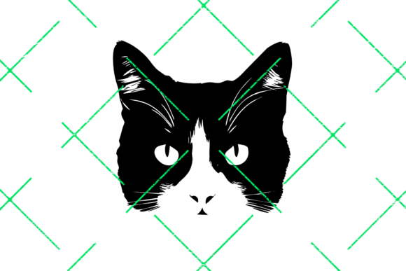Black Cat Head Art T-shirt Design: Your Go-To for Witty Style