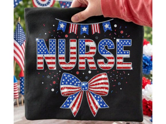 Celebrate Nursing Pride with the Nurse Confetti Flag Rhinestone Tshirt