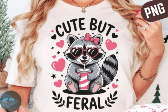 Cute but Feral Raccoon Pink Glasses PNG: A Perfect Design Asset
