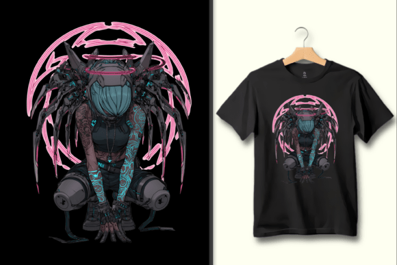 Cyberpunk Warrior with Halo and Tentacle: A Deep Dive