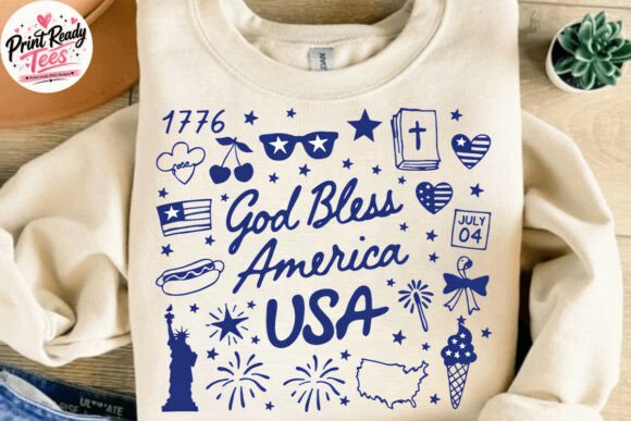 God Bless America PNG: A 4th of July Design Asset