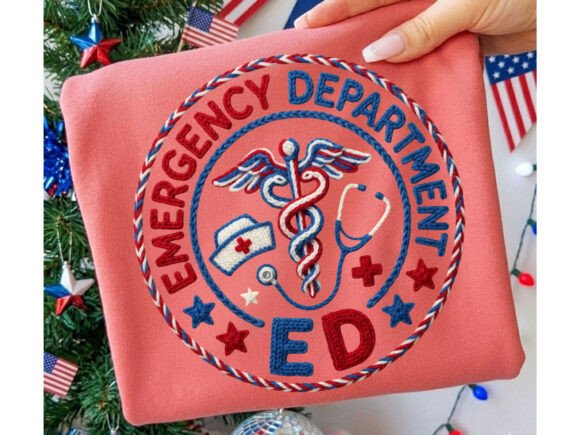 Patriotic Pride: The Emergency Department USA Nurse T-Shirt Design