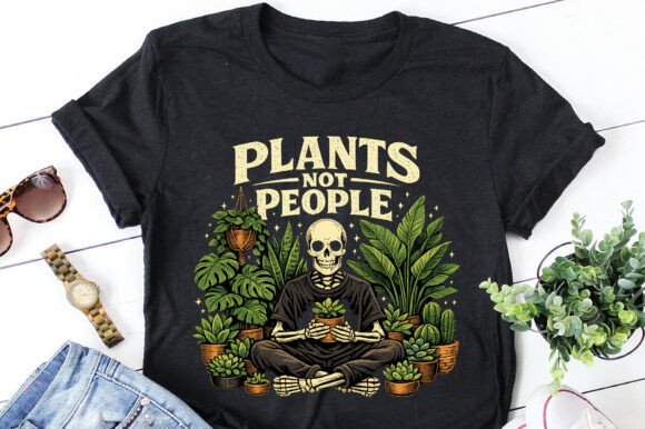 Plants Not People Retro Skeleton Gardeni: A Design Asset for the Botanically Inclined