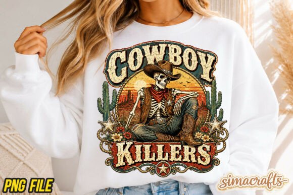 Retro Cowboy Killers Western PNG: Unleash Gritty Vintage Style