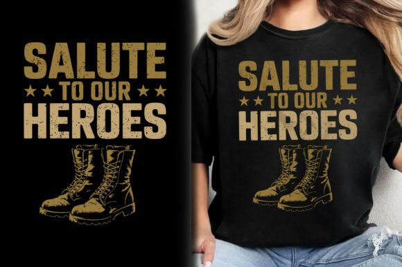 Salute to Our Heroes Veteran Boot Shirt: A Design Asset with Impact