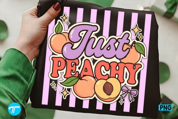 Striped Just Peachy Summer Fruit Shirt: Your Go-To Design Asset