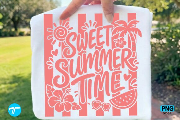 Striped Sweet Summer Time Trendy Shirt: Your Go-To Design Asset