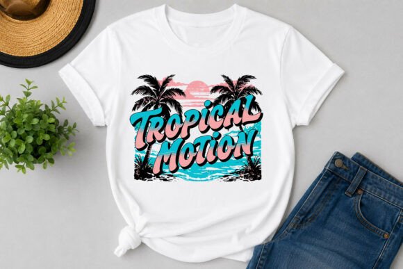 Tropical Motion: Capturing Retro Beach Sunset Vibes