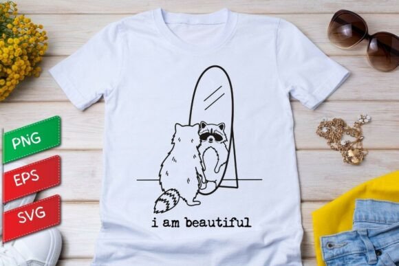 Why the I Am Beautiful Raccoon T-Shirt Design Connects